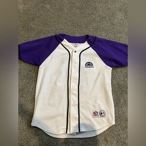 Vintage 2001 Colorado Rockies MLB baseball Jersey Short Sleeve 17 Helton
